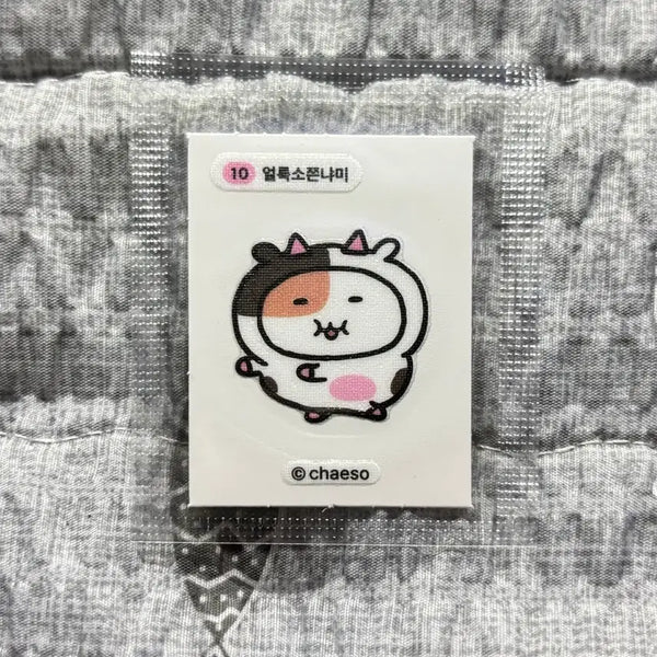 [BUNJANG] Jjonnyami Jjonnyami Seal Sticker 10 (Spotted Cow) / 쫀냐미 띠부씰 10 얼룩소 쫀냐미 씰스티커