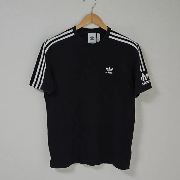 [BUNJANG] Adidas Trefoil Three Stripes T-Shirt White/Black Original Lock-Up Size L / 아디다스 삼선 흰검 반팔 티셔츠 오리지널 락업 L