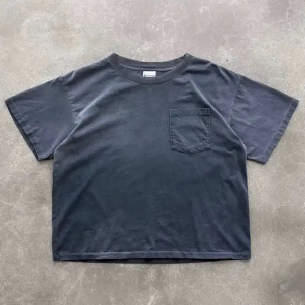 [BUNJANG] Akimbo Club Chain Picker Pocket T-Shirt Faded Black XL / [XL] 아킴보클럽 체인피커 포켓 티셔츠 페이디드 블랙