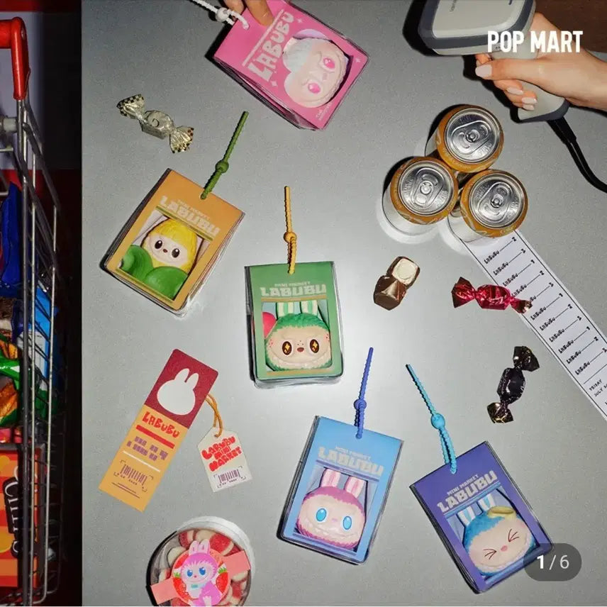 [BUNJANG] Labubu "Suspicious Convenience Store" Squishy Keychain Bundle Set (Sealed) / 미개봉 풀박 라부부 말랑이 수상한 편의점 스퀴지 키링 홀박 6개 일괄
