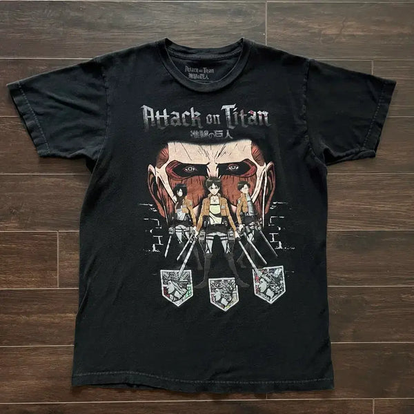 [BUNJANG] Attack on Titan Anime T-Shirt (M) / [M] 진격의거인 애니메이션 티셔츠