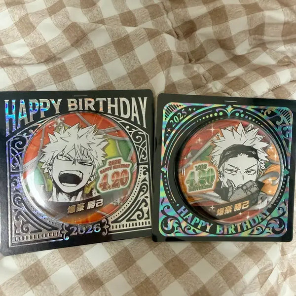 [BUNJANG] My Hero Academia Bakugo Birthday Can Badge Set (2025, 2026) / 나히아 히로아카 바쿠고 생일 캔뱃지 2025, 2026 일괄 판매