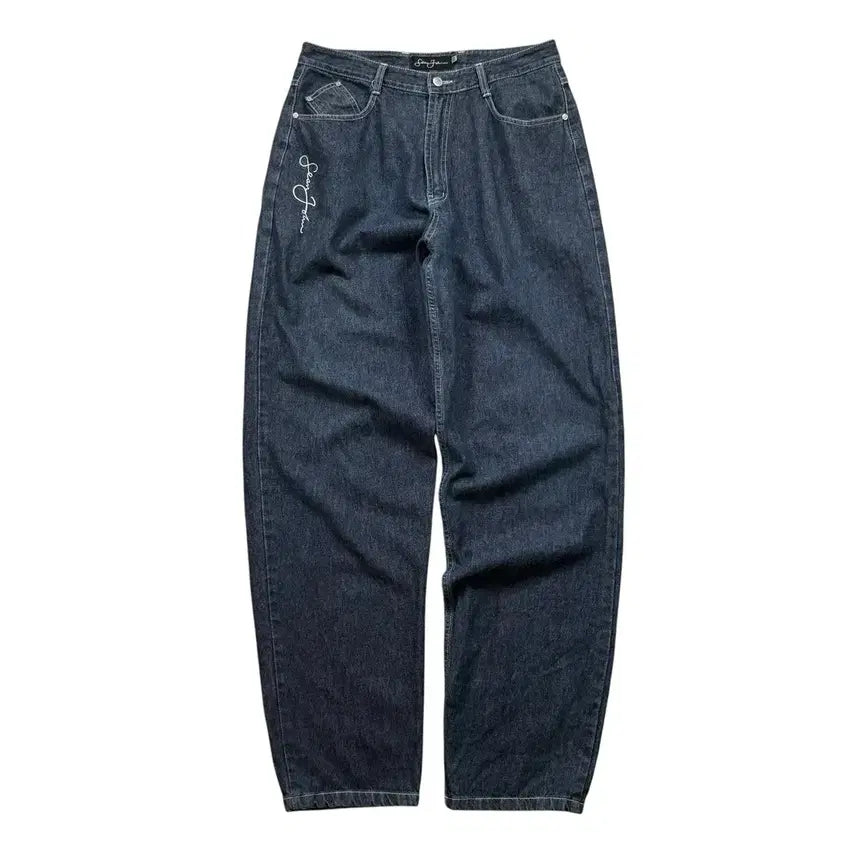 [BUNJANG] Sean John Signature Embroidered Denim Pants / 션존 시그니처 자수 데님 팬츠