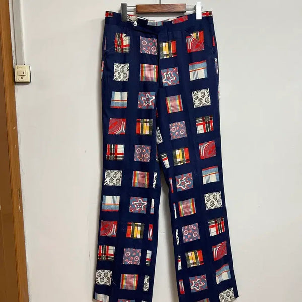 [BUNJANG] Vintage 70s Pattern Flare Pants / 빈티지 70s 패턴 플레어팬츠