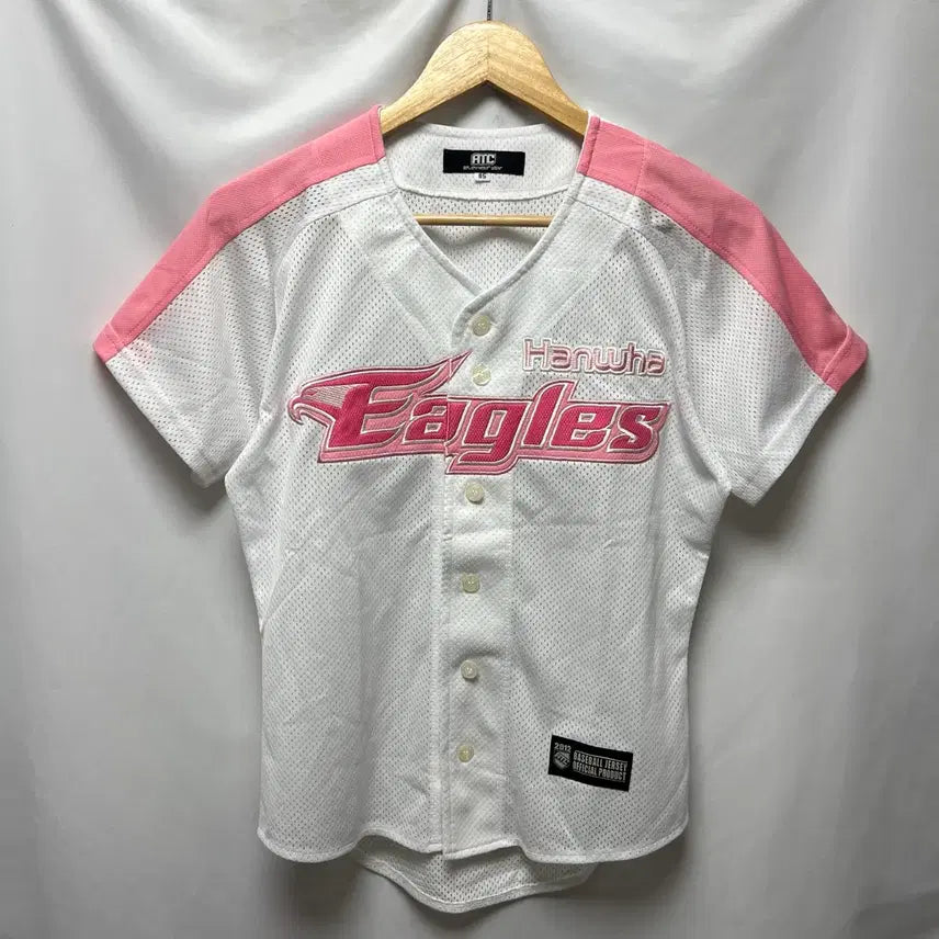 [BUNJANG] Hanwha Eagles ATC Pink White Baseball Jersey Size 85 / [정품/85] 한화이글스 ATC 핑크 화이트 유니폼