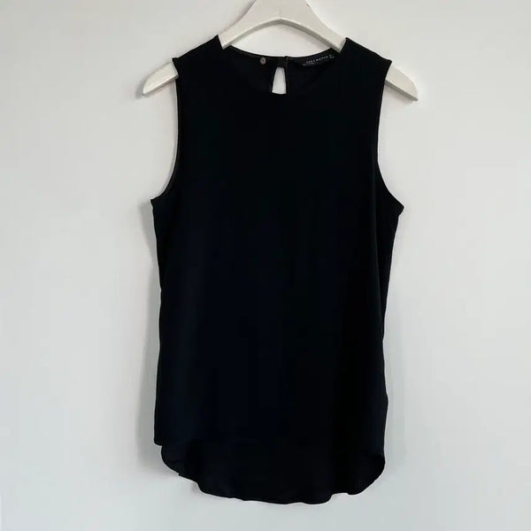 [BUNJANG] ZARA WOMAN Black Sleeveless Blouse L / ZARA WOMAN 자라 블랙 민소매 블라우스 L사이즈