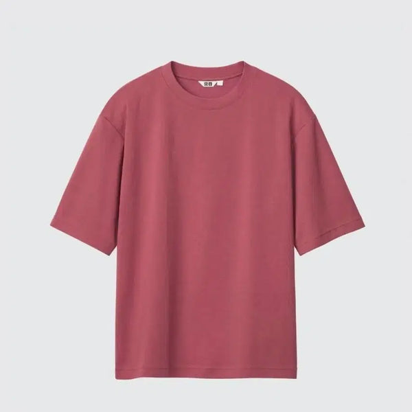 [BUNJANG] Uniqlo Airism Cotton Oversized Crewneck T-Shirt (Short Sleeve) / [최종가] 유니클로 에어리즘 코튼오버사이즈 크루넥T(5부)