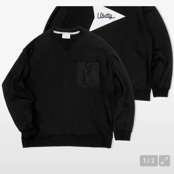 [BUNJANG] Urban Tape Nylon Pocket Sweatshirt / 어반디타입 어반디타입 나일론포켓 맨투맨