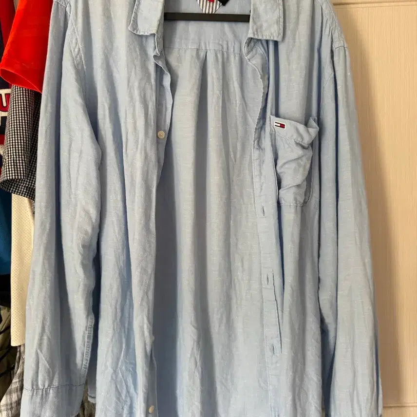 [BUNJANG] Tommy Jeans Linen Shirt XL / 타미진스 린넨셔츠 XL