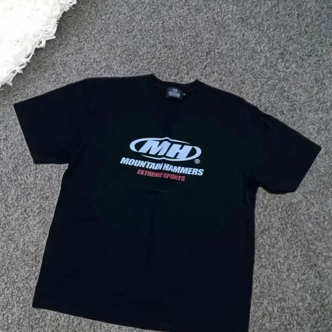 [BUNJANG] MH Sports Extreme Logo T-Shirt Black XL / MH 스포츠 익스트림 로고 반팔티 블랙