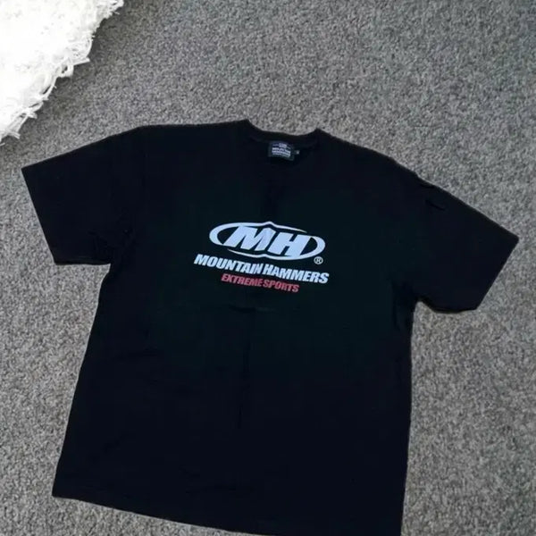 [BUNJANG] MH Sports Extreme Logo T-Shirt Black XL / MH 스포츠 익스트림 로고 반팔티 블랙