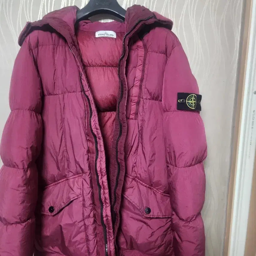 [BUNJANG] Stone Island 18FW Crinkle Reps Padded Parka Magenta M / 18fw 스톤아일랜드 크링클랩스 롱패팅 m