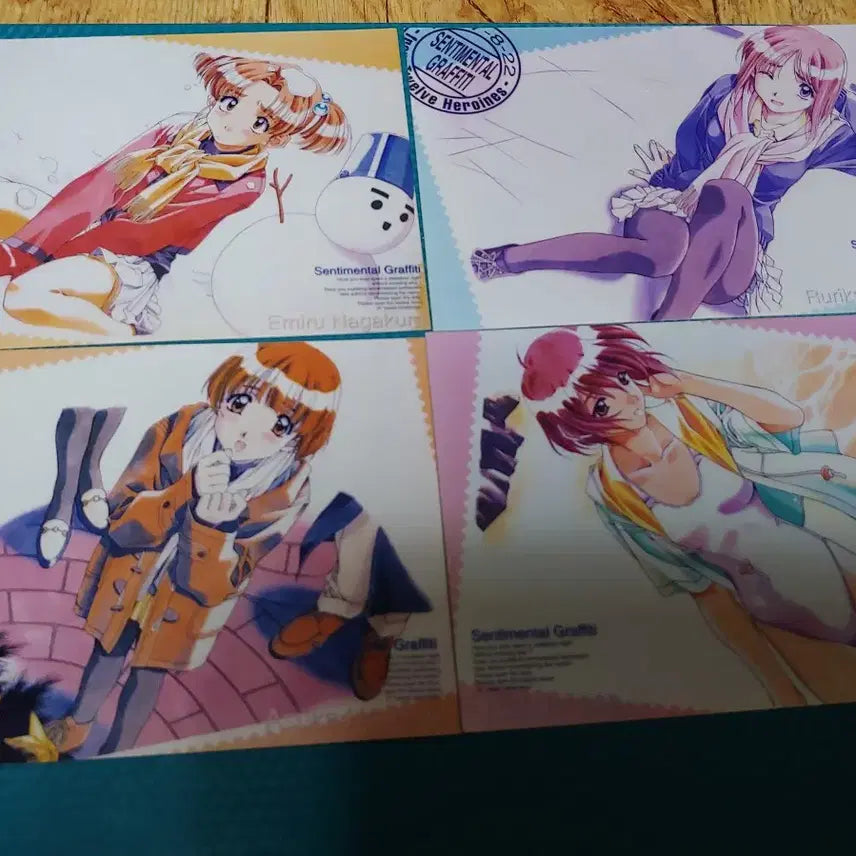 [BUNJANG] Sentimental Graffiti Season Collection Anime Character Photo Set / 센티멘탈그래피티 사계절 미소녀사진 문방구 고전 게임샵 3 4 포토사이즈