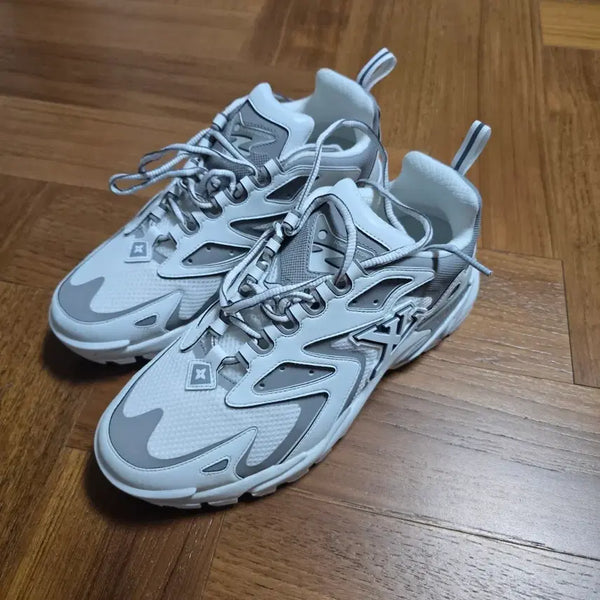 [BUNJANG] Runner Sneakers White Grey / 러너 스니커즈 화이트 그레이 운동화
