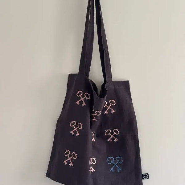 [BUNJANG] Kitty Bunny Pony Linen Eco Bag / 키티버니포니 린넨 에코백