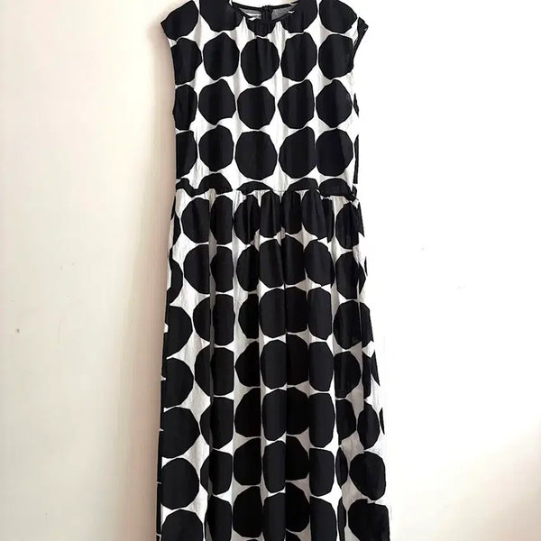 [BUNJANG] Black and White Sleeveless Dress / 블랙앤화이트 민소매 원피스
