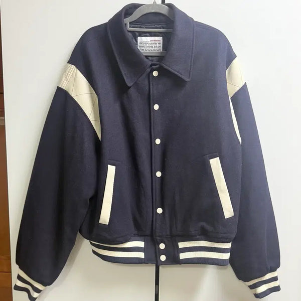 [BUNJANG] Birthday Suit Navy Varsity Jacket XL / 벌스데이수트 네이비 바시티 자켓 XL