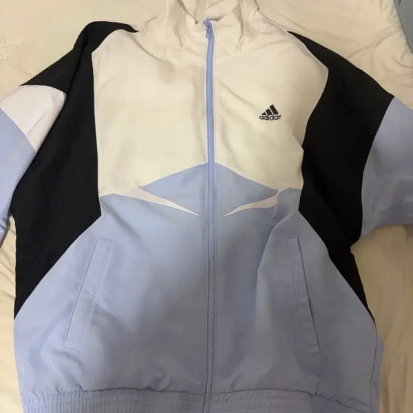 [BUNJANG] Adidas Colorblock Woven Tracktop Windbreaker Zip-up Jacket Blue / 아디다스 컬러블록 우븐 트랙탑 바람막이 집업 자켓 블루