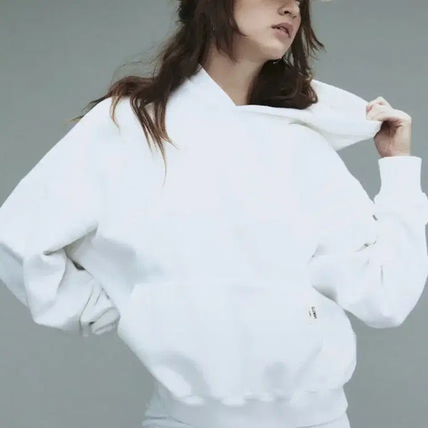 [BUNJANG] G CLASSIC WASHED BOXY HOODIE (WHITE) / G CLASSIC WASHED BOXY HOODIE (WHITE )
