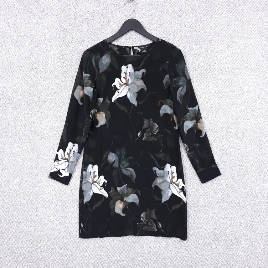 [BUNJANG] Club Monaco Women's 100% Silk Summer Floral Mini Dress / 클럽모나코 여성 실크(100%) 썸머 플라워 미니 원피스 44-55