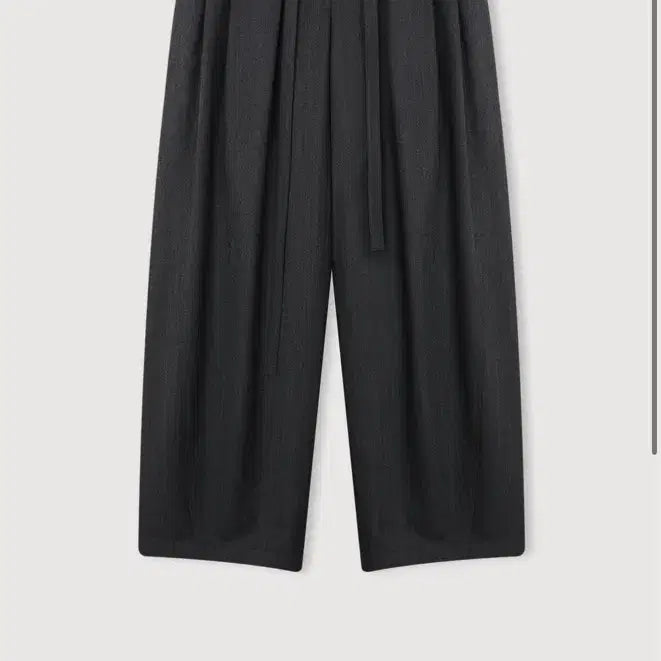 [BUNJANG] Ethos Wide Waist Strap Pants Charcoal / 에토스 WIDE WAIST STRAP PANTS
