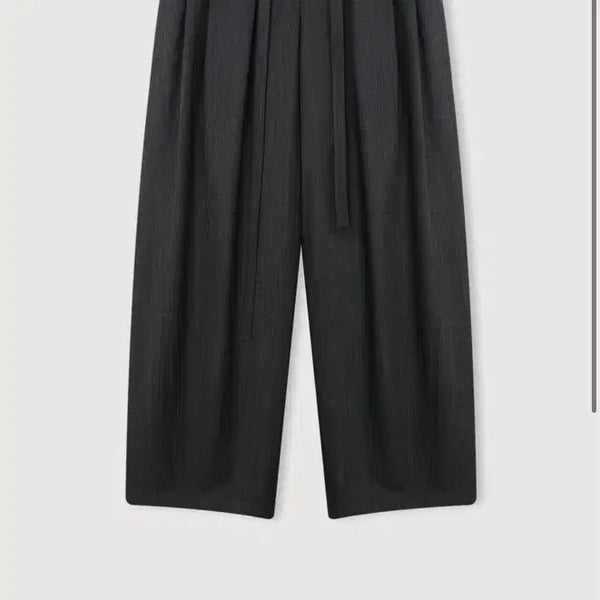 [BUNJANG] Ethos Wide Waist Strap Pants Charcoal / 에토스 WIDE WAIST STRAP PANTS