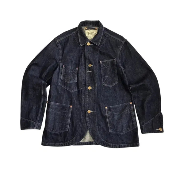 [BUNJANG] Pherrows Lot 555 Denim Coverall Jacket / Pherrows 페로우즈 데님 커버올 자켓 Lot 555