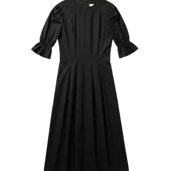 [BUNJANG] F/W Adventi Black Short-Sleeve Long Dress / 여성F/ 드벤티 블랙 반소매 롱 원피스