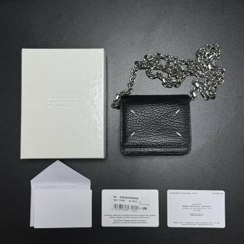[BUNJANG] Maison Margiela Small Leather Chain Wallet Black / 메종 마르지엘라 스몰 레더 체인 지갑 블랙