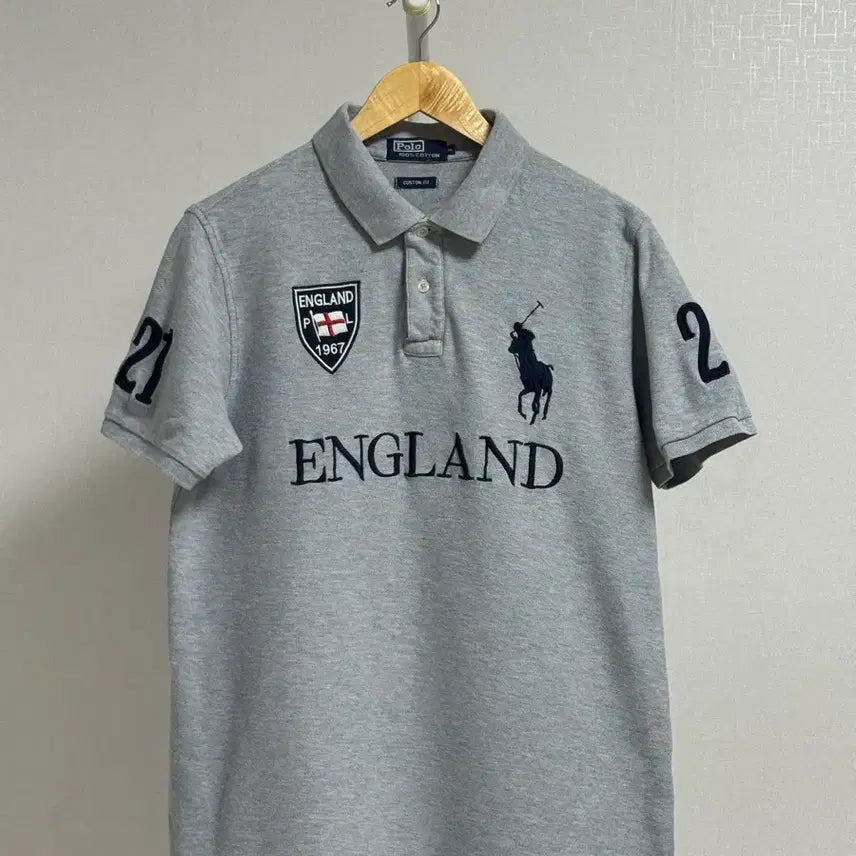 [BUNJANG] Polo Ralph Lauren Big Pony Color T-shirt Gray / [XL] 폴로 랄프로렌 빅포니 카라티 그레이