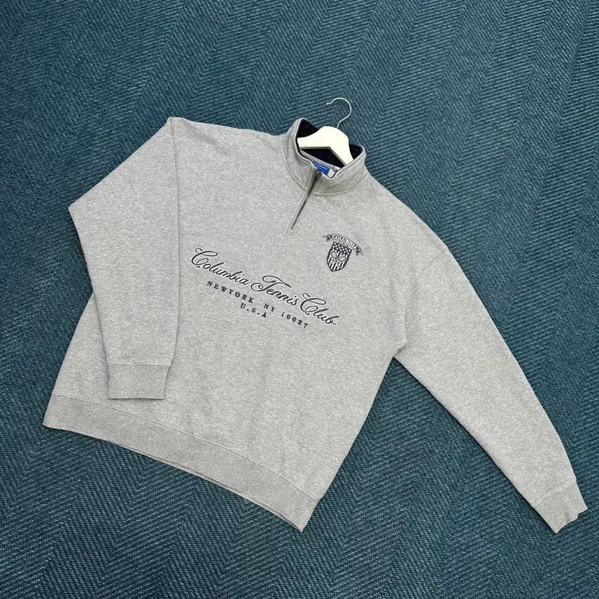 [BUNJANG] Columbia University Half-Zip Sweatshirt - Size L / [L] 콜롬비아유니버시티 반집업 맨투맨 만원샵