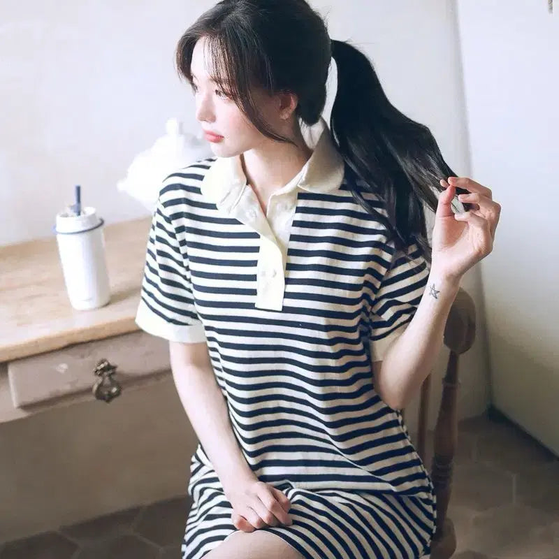 [BUNJANG] MilkCocoa Striped Mini Dress / 밀크코코아 스트라이프 원피스