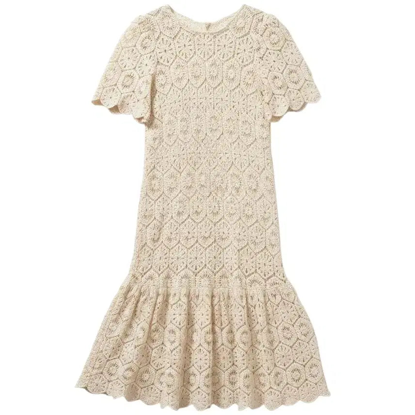[BUNJANG] SOIR Women's Crochet Long Dress Size S / 여성S/ SOIR 전체 뜨개 크로쉐 롱 원피스