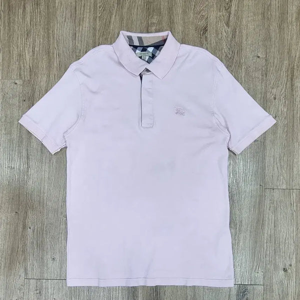[BUNJANG] Burberry London House Check Collar Neck Short Sleeve T-Shirt XL / 버버리 런던 하우스 체크 카라넥 반팔 XL _ 여성