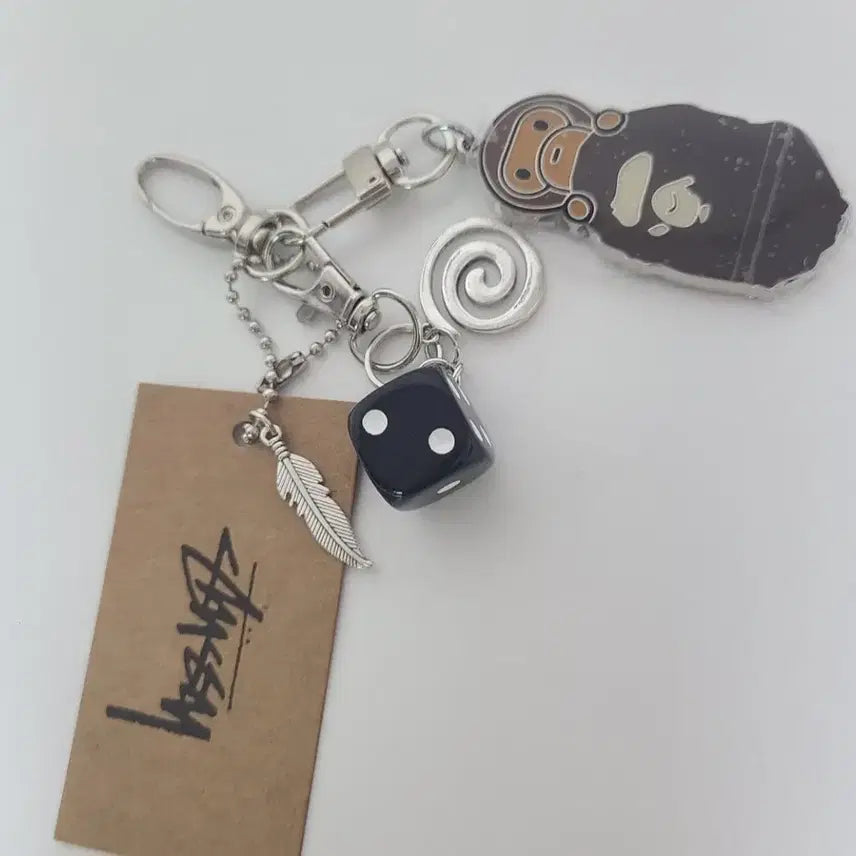 [BUNJANG] Stussy Bape Milo Keyring / 스투시 베이프 마일로 키링 (새상품)