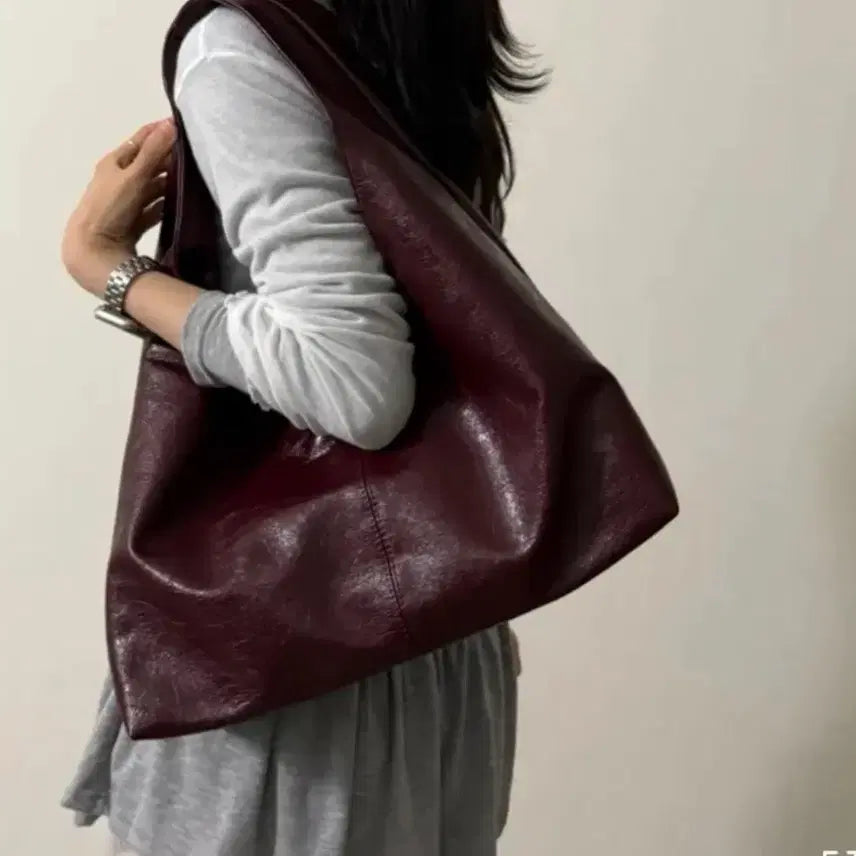 [BUNJANG] Burgundy Shoulder Bag / 버건디 가방