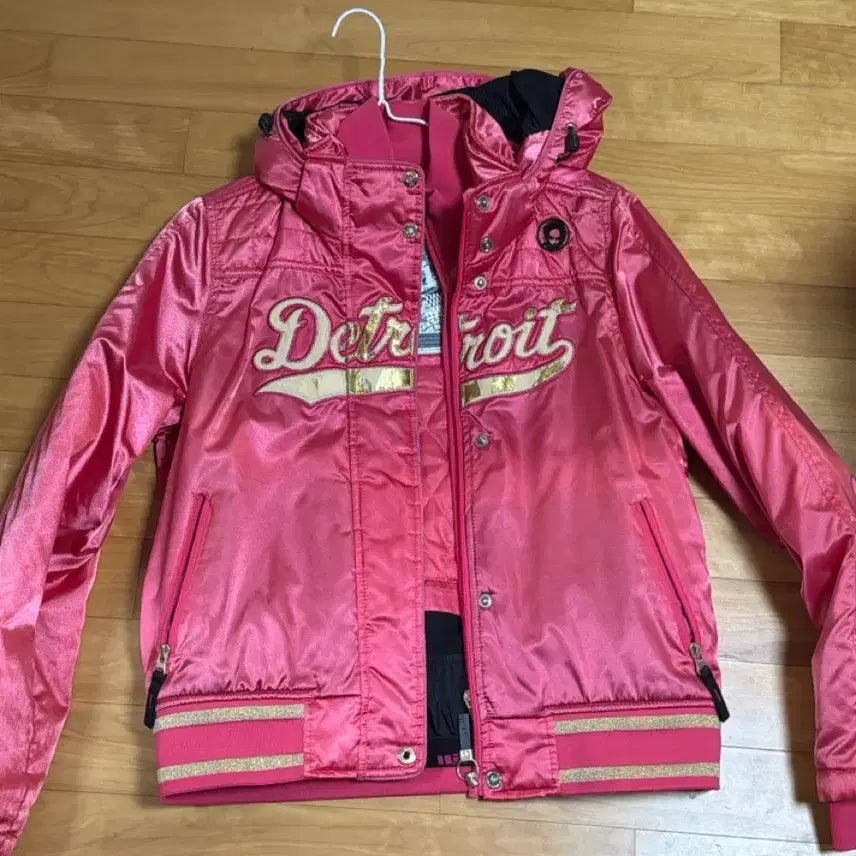 [BUNJANG] MLB Detroit Ball Cap Jacket Vintage Pink / MLB 빈티지 디트로이드 볼캡 자켓