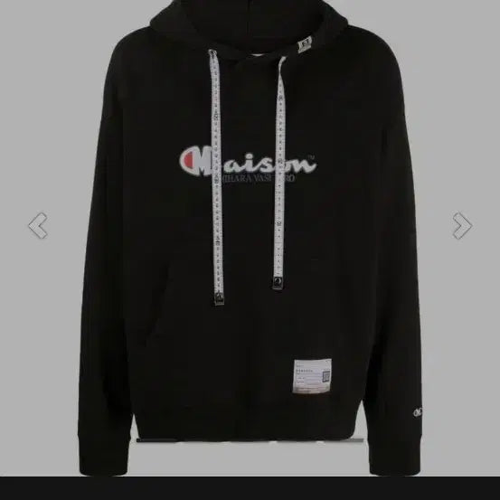[BUNJANG] Maison Mihara Yasuhiro x Champion Collaboration Hoodie Black / 메종미하라야스히로 챔피언 콜라보 후드티 블랙