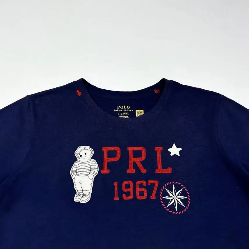 [BUNJANG] Polo Ralph Lauren Bear Navy T-Shirt (Women's L Recommended) / 폴로 베어 PRL 네이비 반팔티셔츠 (L 여성추천)