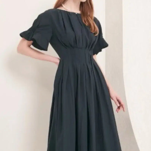 [BUNJANG] Mine Navy Short Sleeve Dress / [새상품] 한섬 마인 반팔 네이비 원피스