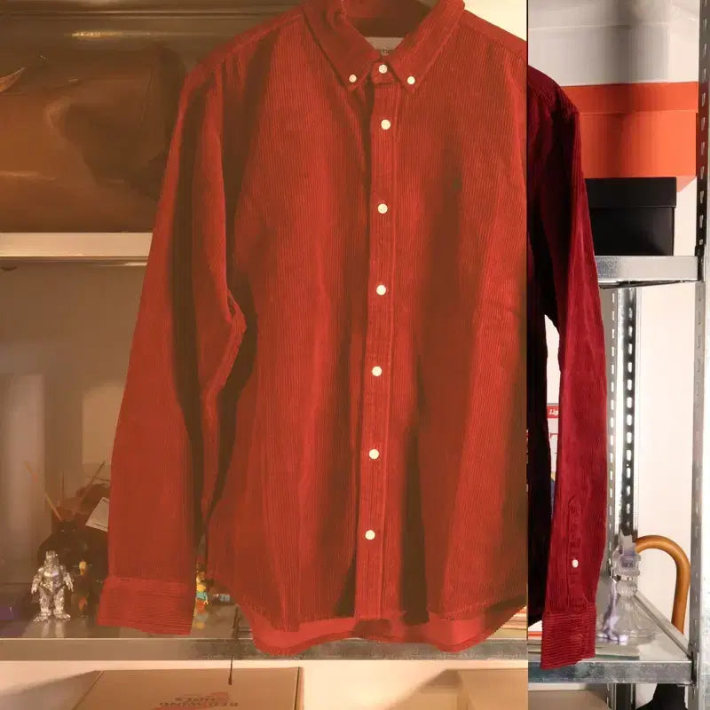 [BUNJANG] Carhartt WIP Corduroy Shirt Burgundy L / 칼하트 wip / 코듀로이 셔츠 버건디 / L (100)
