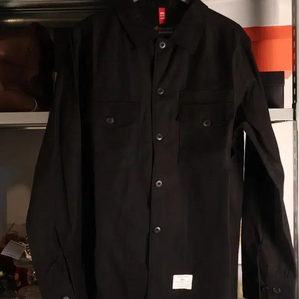[BUNJANG] Alpha Industries Work Shirt Black L / 알파 인더스트리 / 워크셔츠 블랙 / L (100)