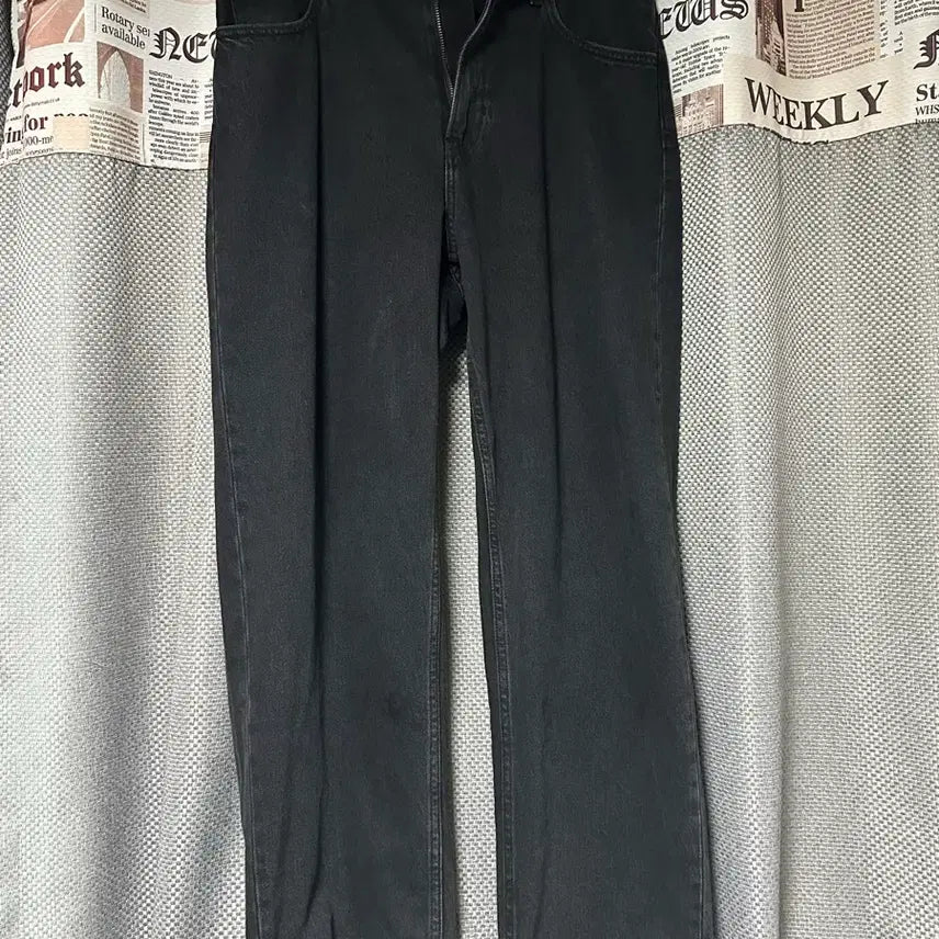 [BUNJANG] Uniqlo Wide Straight Black Jeans 32 / 유니클로 와이드 스트레이트 블랙 진 32