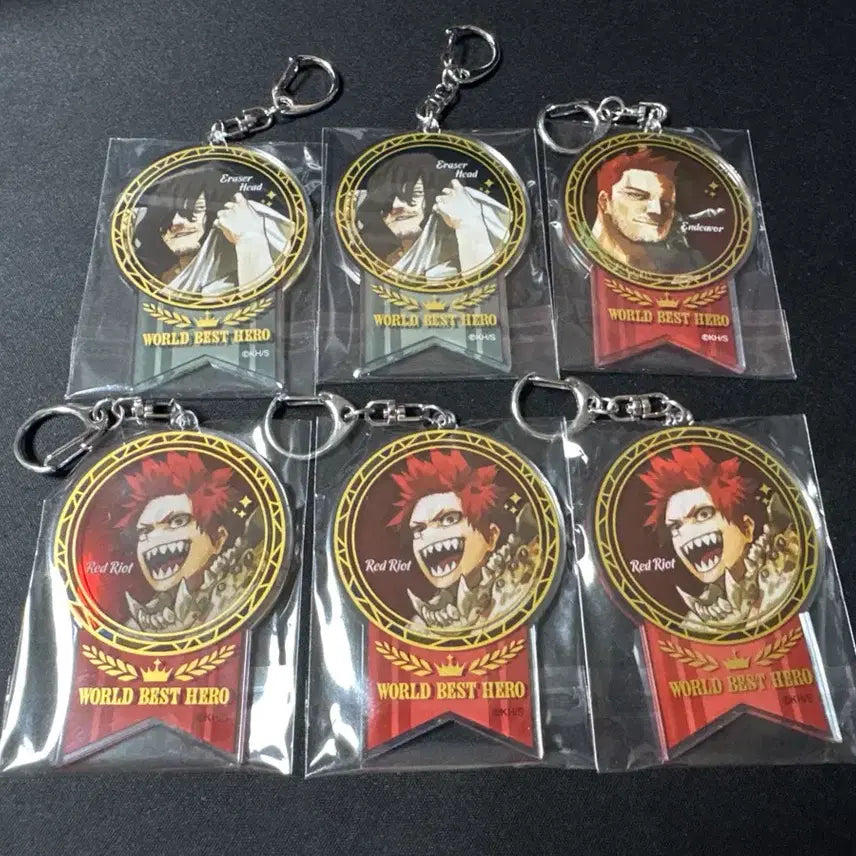 [BUNJANG] My Hero Academia Original Art Exhibition Kirishima & Endeavor Keychain Set / 나히아 원화전 키리시마, 엔데버 키링