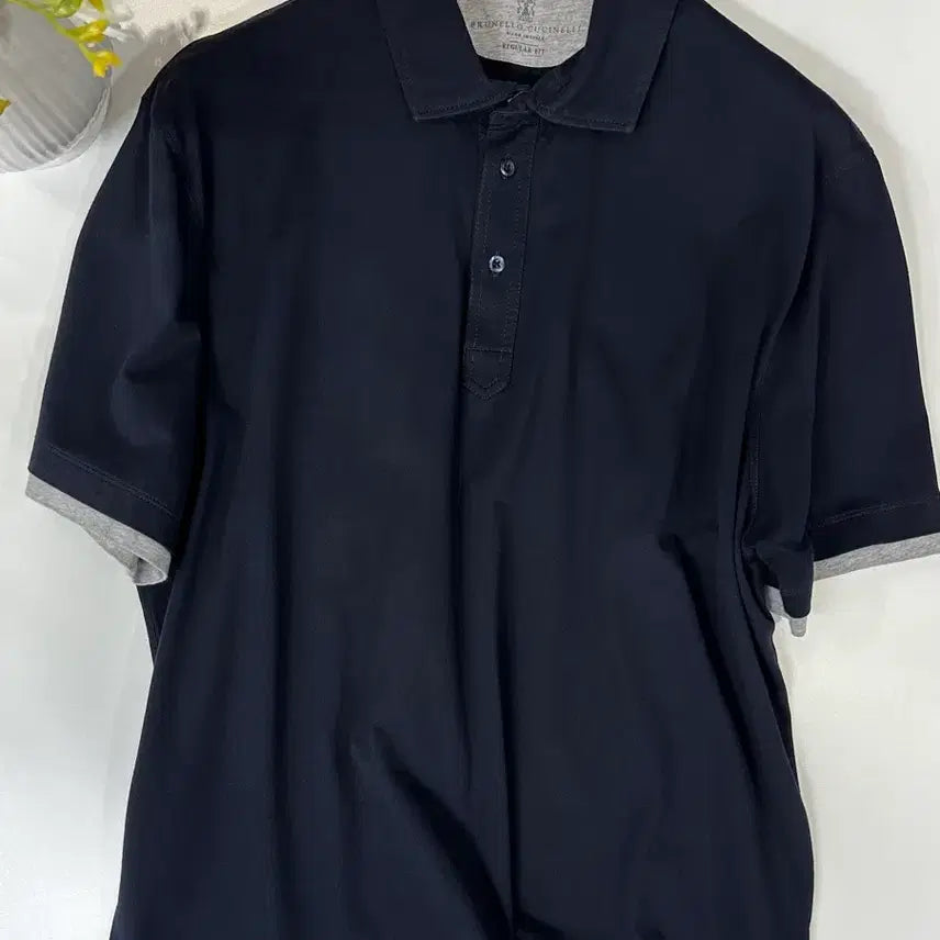 [BUNJANG] Brunello Cucinelli Dark Navy Polo Collar T-Shirt / 브루넬로 쿠치넬리 다크네이비 폴로 카라티 티셔츠