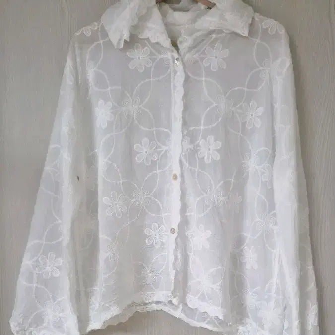 [BUNJANG] Hooded Blouse Jacket - White / 후드 블라우스자켓 새상품