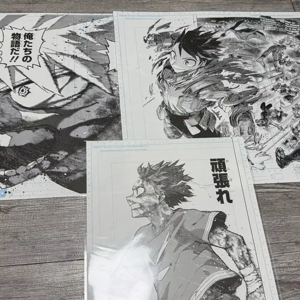 [BUNJANG] My Hero Academia Digital Manuscript Set Poster / 나히아 디지털 원고 세트