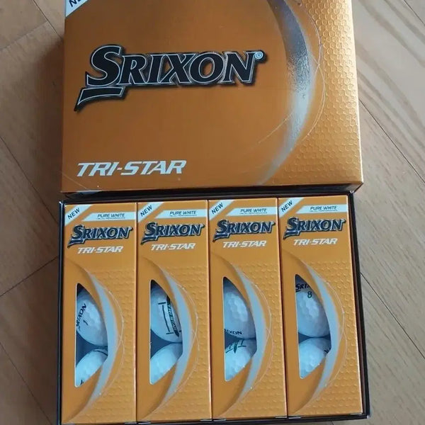 [BUNJANG] Srixon TRI-STAR 3-Piece Golf Balls (White/Yellow, 1 Dozen) / 새상품 [스릭슨] TRI-STAR 3피스 화이트 옐로우 1더즌사진 그