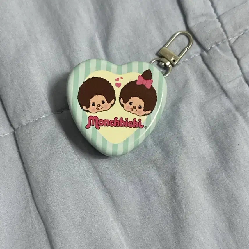 [BUNJANG] Monchhichi Heart Tin Case / 몬치치 하트 틴케이스