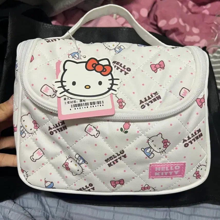 [BUNJANG] Sanrio Hello Kitty White Pouch Bag / 헬로키티 키티 화이트 파우치 가방